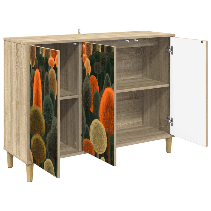 Bufet ZAANDAM Sonoma 102 x 33 x 75 cm Lemn prelucrat WALTI