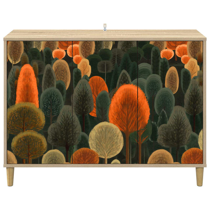 Bufet ZAANDAM Sonoma 102 x 33 x 75 cm Lemn prelucrat WALTI