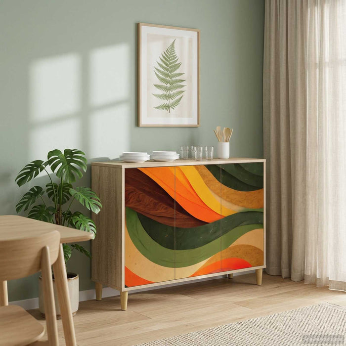 Bufet BONN Sonoma 102 x 33 x 75 cm Lemn prelucrat WALTI