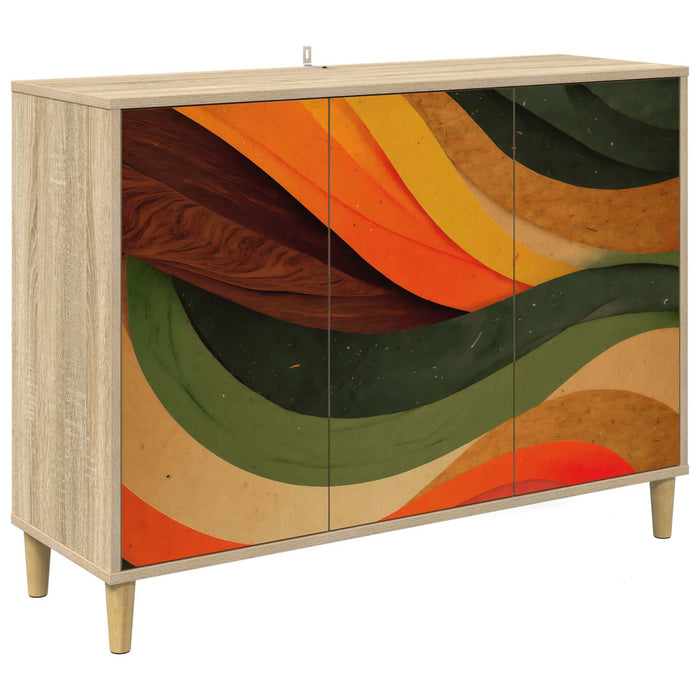 Bufet BONN Sonoma 102 x 33 x 75 cm Lemn prelucrat WALTI