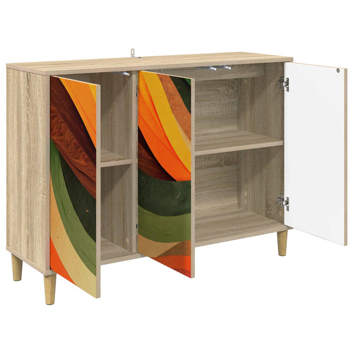 Bufet BONN Sonoma 102 x 33 x 75 cm Lemn prelucrat WALTI