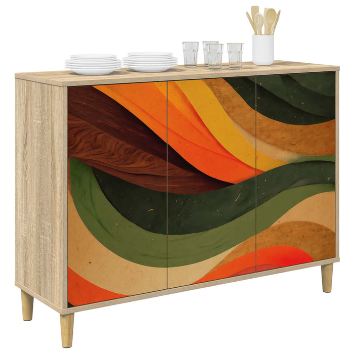 Bufet BONN Sonoma 102 x 33 x 75 cm Lemn prelucrat WALTI