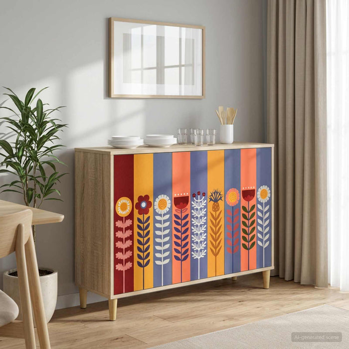Bufet ESSEN Sonoma 102 x 33 x 75 cm Lemn prelucrat WALTI