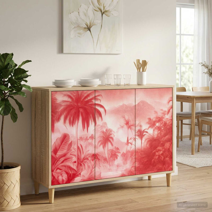 Bufet AACHEN Sonoma 102 x 33 x 75 cm Lemn prelucrat WALTI