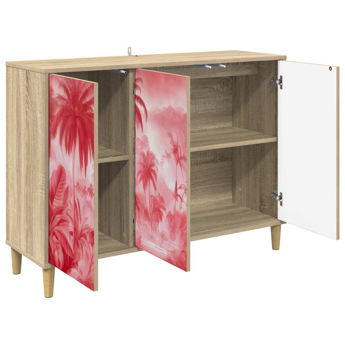 Bufet AACHEN Sonoma 102 x 33 x 75 cm Lemn prelucrat WALTI