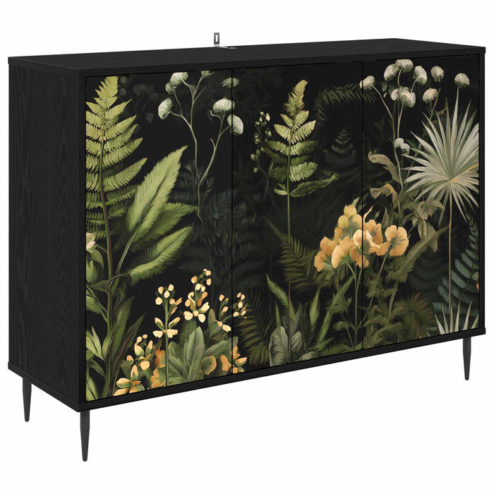Bufet RHENEN Stejar Negru 102 x 33 x 76 cm Lemn prelucrat WALTI