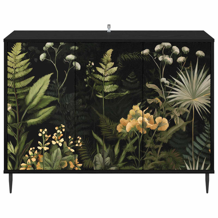 Bufet RHENEN Stejar Negru 102 x 33 x 76 cm Lemn prelucrat WALTI