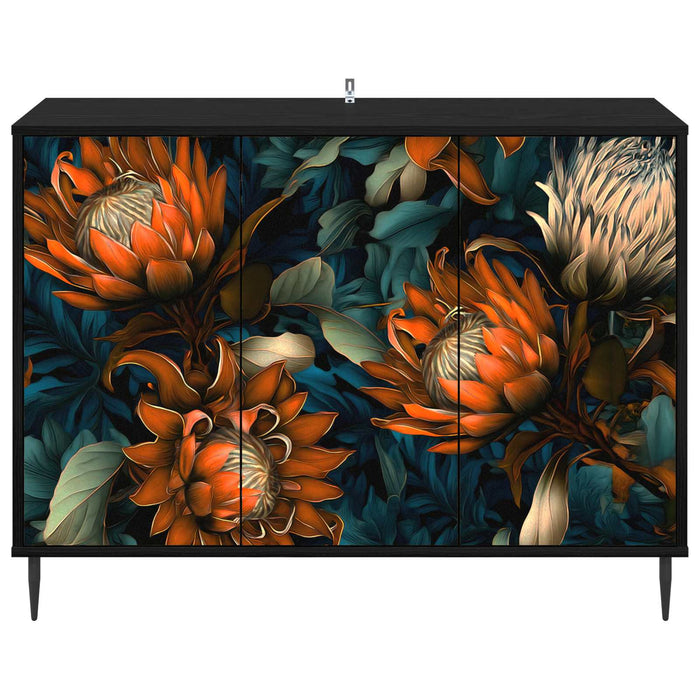 Bufet LOCHEM Stejar Negru 102 x 33 x 76 cm Lemn prelucrat WALTI