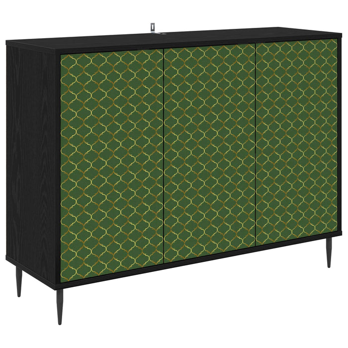 Bufet GELEEN Stejar Negru 102 x 33 x 76 cm Lemn prelucrat WALTI
