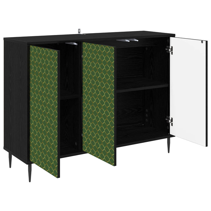 Bufet GELEEN Stejar Negru 102 x 33 x 76 cm Lemn prelucrat WALTI