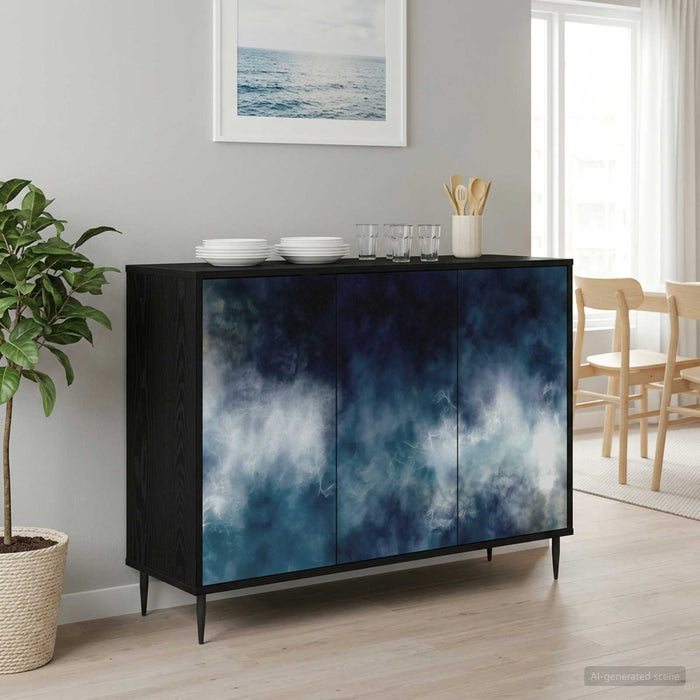Bufet RAALTE Stejar Negru 102 x 33 x 76 cm Lemn prelucrat WALTI