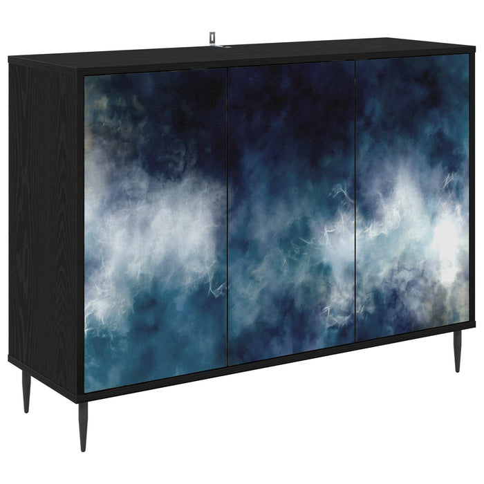 Bufet RAALTE Stejar Negru 102 x 33 x 76 cm Lemn prelucrat WALTI