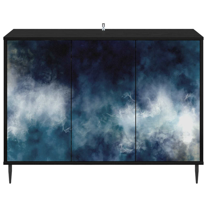 Bufet RAALTE Stejar Negru 102 x 33 x 76 cm Lemn prelucrat WALTI