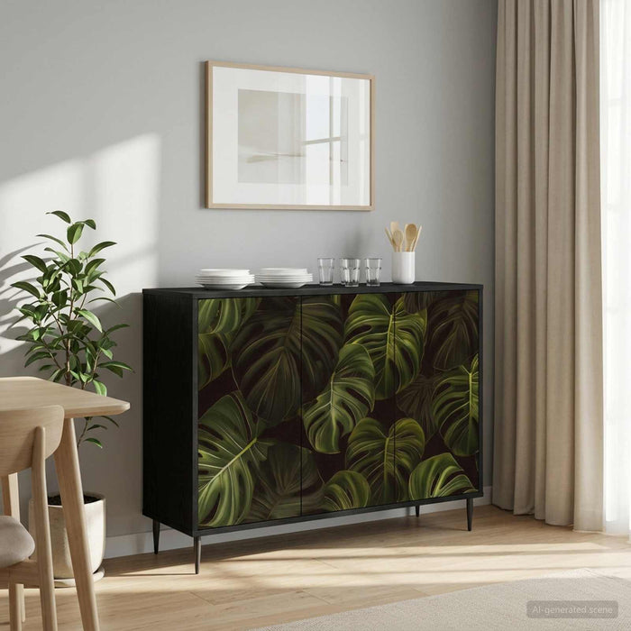 Bufet ELBURG Stejar Negru 102 x 33 x 76 cm Lemn prelucrat WALTI