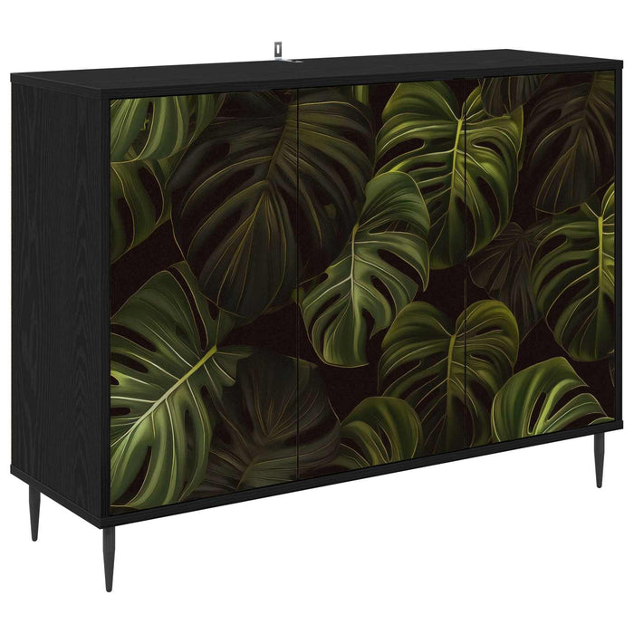 Bufet ELBURG Stejar Negru 102 x 33 x 76 cm Lemn prelucrat WALTI