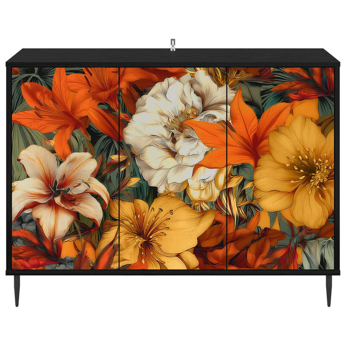 Bufet GENNEP Stejar Negru 102 x 33 x 76 cm Lemn prelucrat WALTI