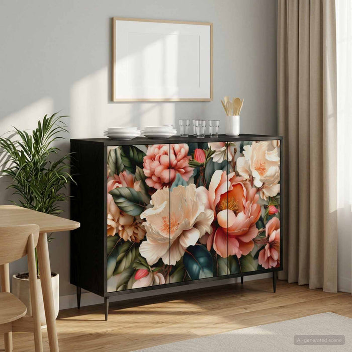 Bufet BORNE Stejar Negru 102 x 33 x 76 cm Lemn prelucrat - WALTI WALTI
