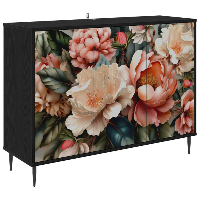 Bufet BORNE Stejar Negru 102 x 33 x 76 cm Lemn prelucrat WALTI