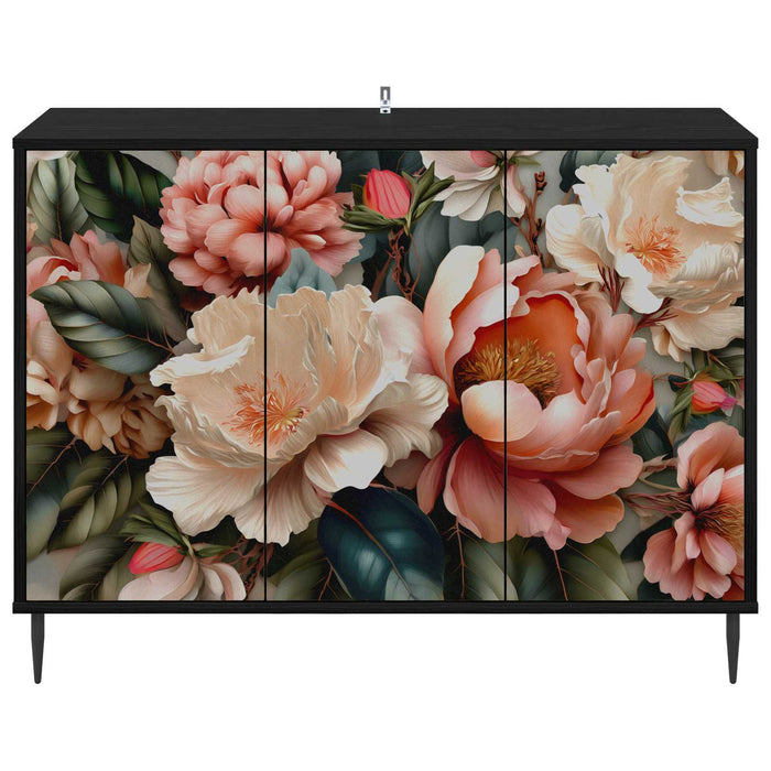 Bufet BORNE Stejar Negru 102 x 33 x 76 cm Lemn prelucrat WALTI
