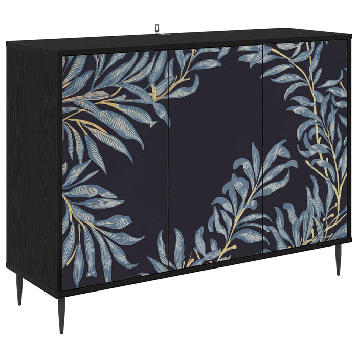 Bufet DOKKUM Stejar Negru 102 x 33 x 76 cm Lemn prelucrat WALTI