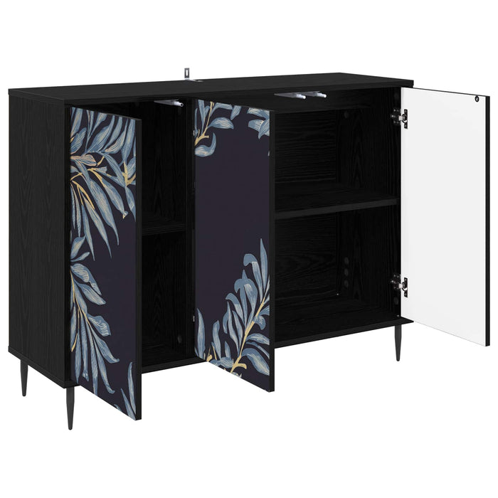 Bufet DOKKUM Stejar Negru 102 x 33 x 76 cm Lemn prelucrat WALTI