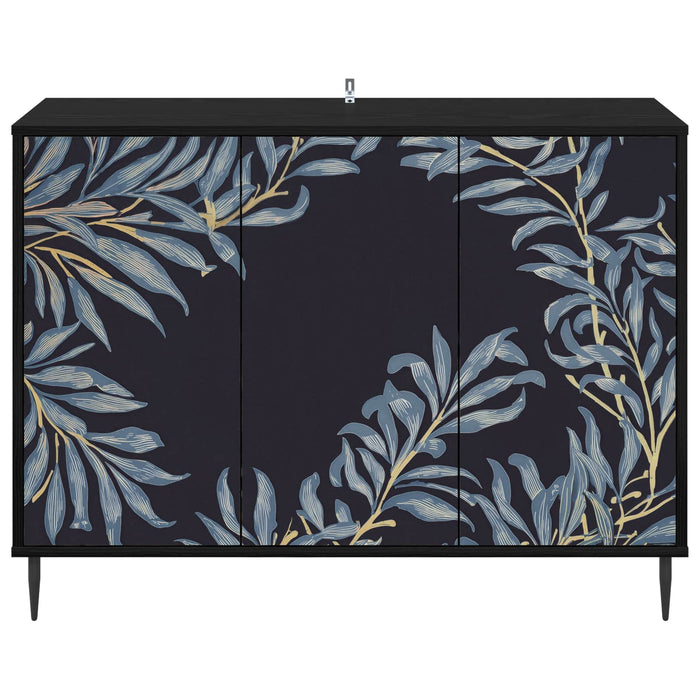 Bufet DOKKUM Stejar Negru 102 x 33 x 76 cm Lemn prelucrat WALTI