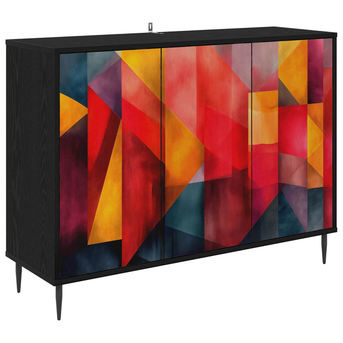 Bufet HEESCH Stejar Negru 102 x 33 x 76 cm Lemn prelucrat WALTI