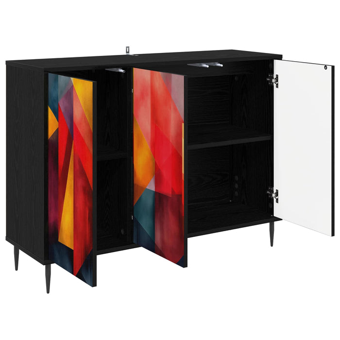 Bufet HEESCH Stejar Negru 102 x 33 x 76 cm Lemn prelucrat WALTI