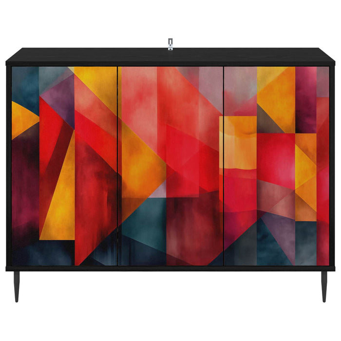 Bufet HEESCH Stejar Negru 102 x 33 x 76 cm Lemn prelucrat WALTI