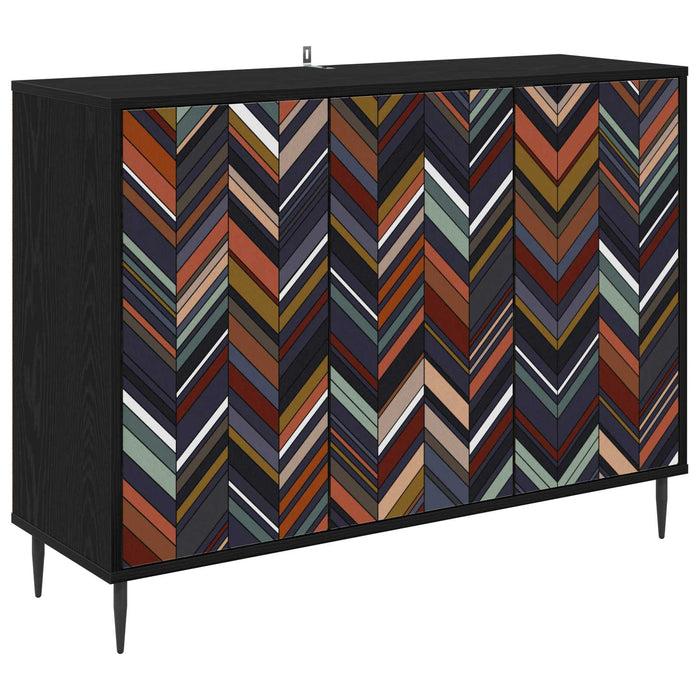Bufet OMMEN Stejar Negru 102 x 33 x 76 cm Lemn prelucrat WALTI