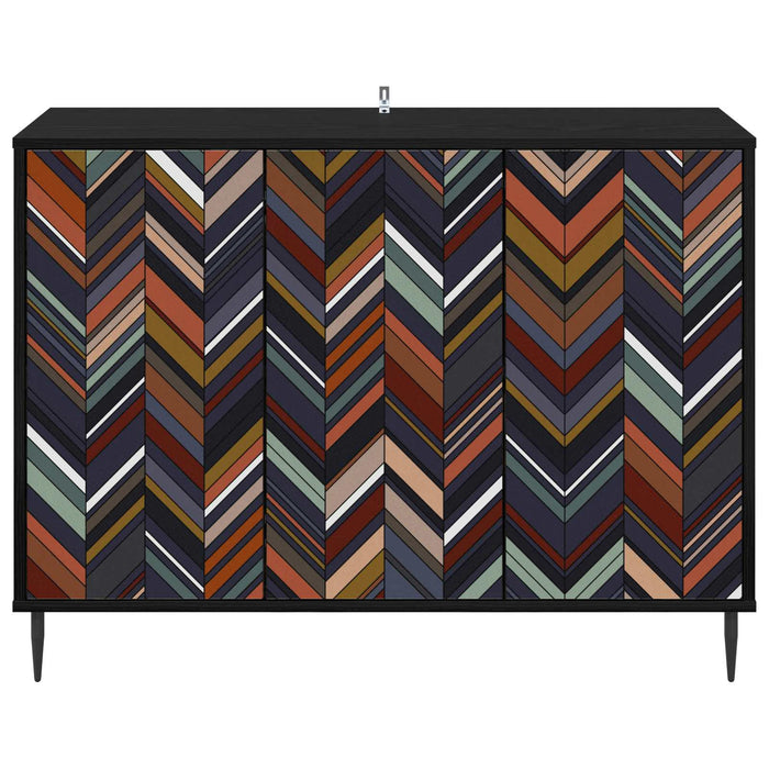 Bufet OMMEN Stejar Negru 102 x 33 x 76 cm Lemn prelucrat WALTI