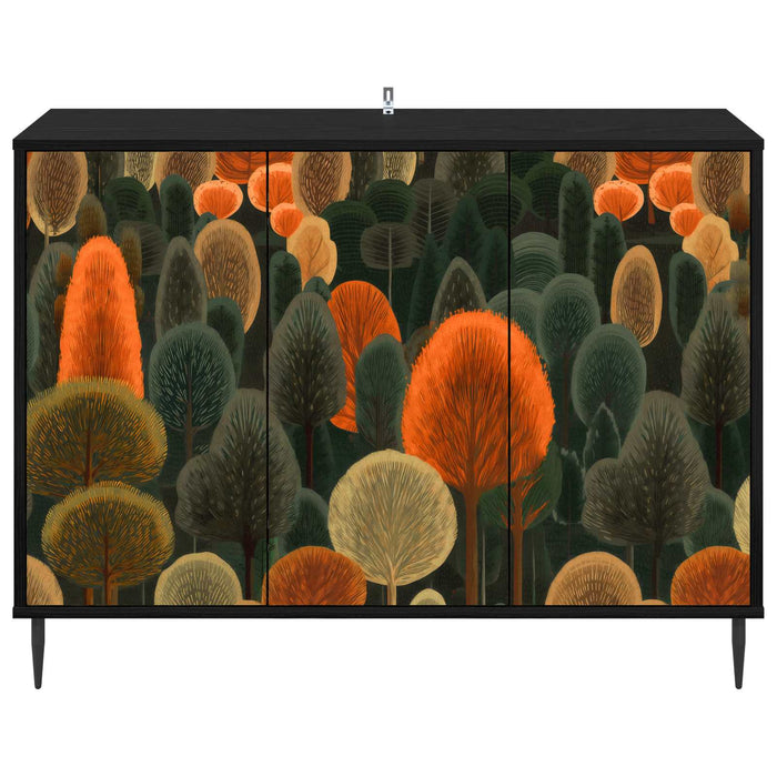 Bufet ZAANDAM Stejar Negru 102 x 33 x 76 cm Lemn prelucrat WALTI