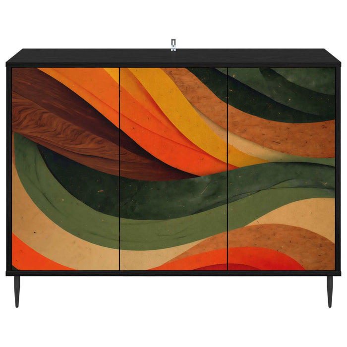 Bufet BONN Stejar Negru 102 x 33 x 76 cm Lemn prelucrat WALTI