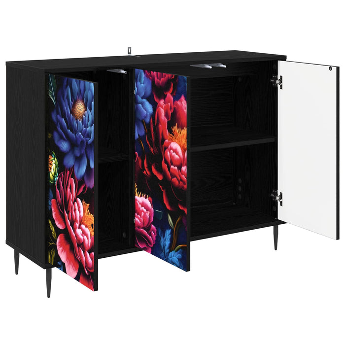 Bufet KIEL Stejar Negru 102 x 33 x 76 cm Lemn prelucrat WALTI