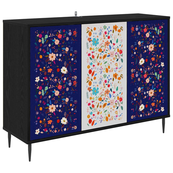 Bufet MAINZ Stejar Negru 102 x 33 x 76 cm Lemn prelucrat WALTI