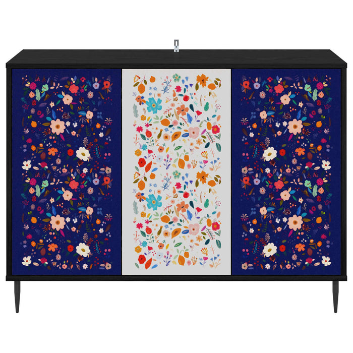 Bufet MAINZ Stejar Negru 102 x 33 x 76 cm Lemn prelucrat WALTI