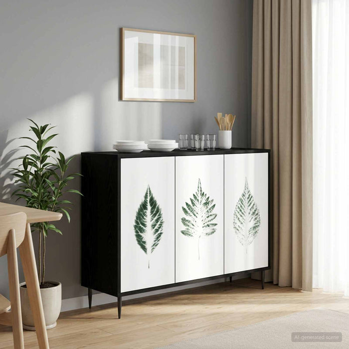 Bufet HANAU Stejar Negru 102 x 33 x 76 cm Lemn prelucrat WALTI