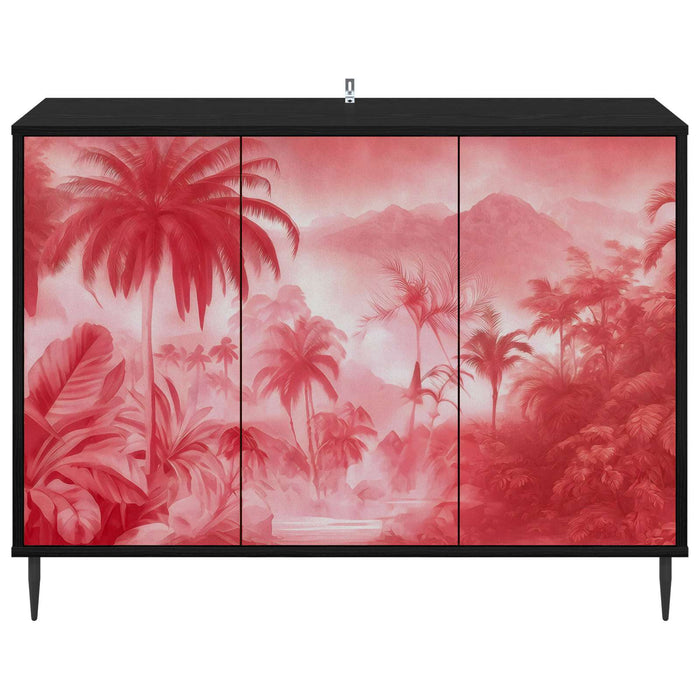 Bufet AACHEN Stejar Negru 102 x 33 x 76 cm Lemn prelucrat WALTI