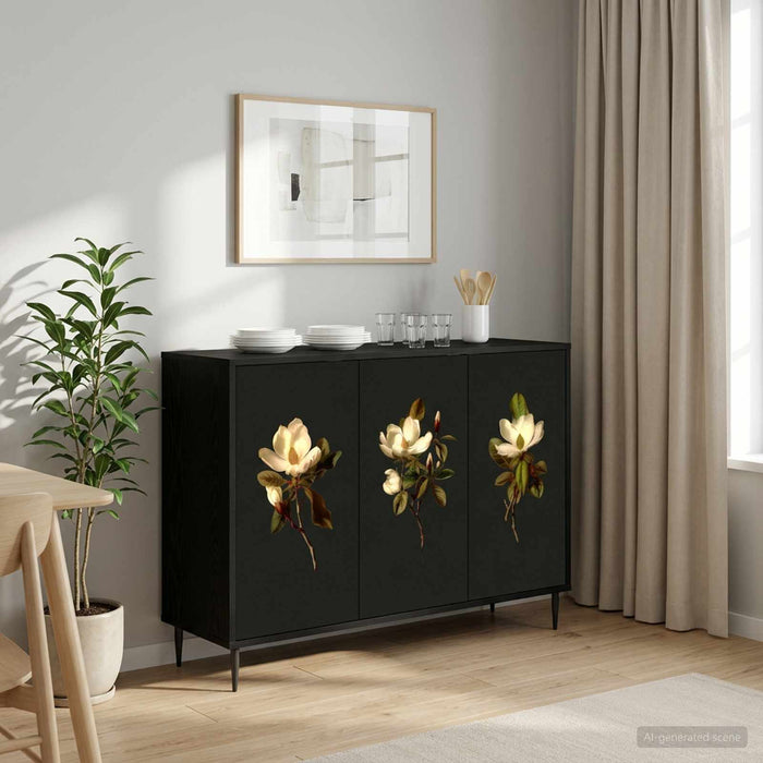 Bufet BREMEN Stejar Negru 102 x 33 x 76 cm Lemn prelucrat WALTI