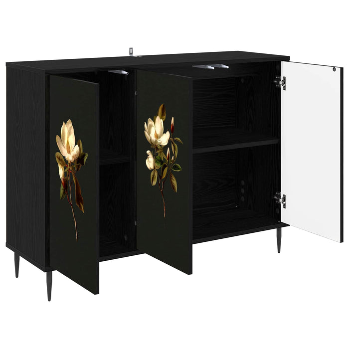 Bufet BREMEN Stejar Negru 102 x 33 x 76 cm Lemn prelucrat WALTI