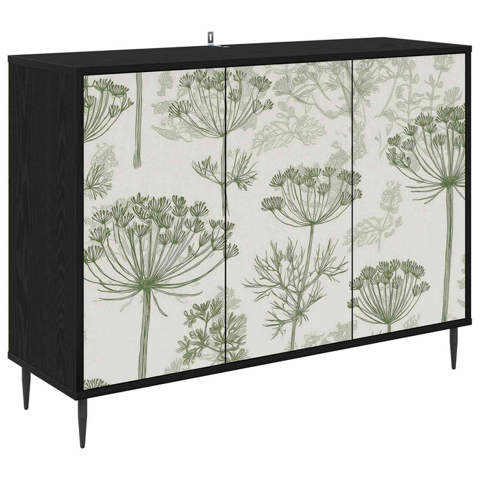 Bufet GOTHA Stejar Negru 102 x 33 x 76 cm Lemn prelucrat WALTI