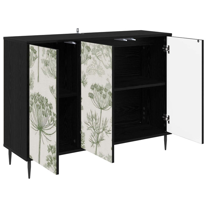 Bufet GOTHA Stejar Negru 102 x 33 x 76 cm Lemn prelucrat WALTI
