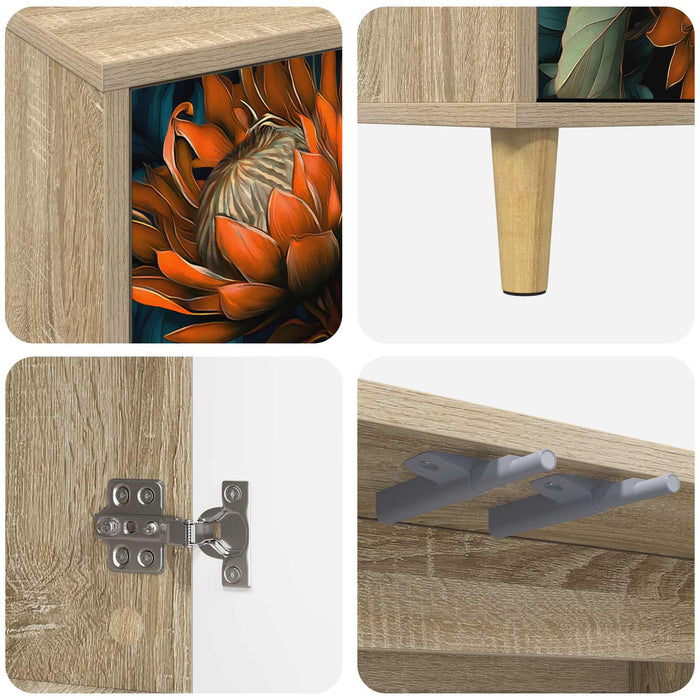 Cabinet TV LOCHEM 69 x 33 x 50 cm Sonoma Lemn prelucrat WALTI