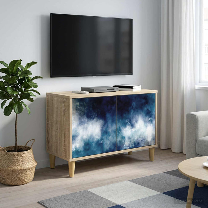 Cabinet TV RAALTE 69 x 33 x 50 cm Sonoma Lemn prelucrat - WALTI WALTI