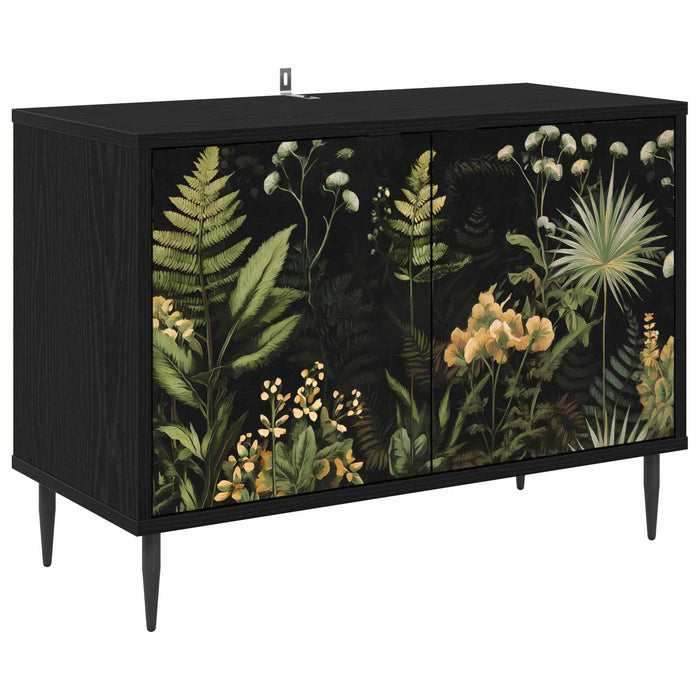 Cabinet TV RHENEN 69 x 33 x 50,5 cm Stejar Negru Lemn prelucrat WALTI