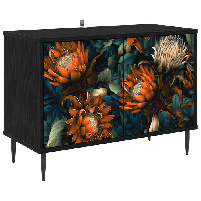 Cabinet TV LOCHEM 69 x 33 x 50,5 cm Stejar Negru Lemn prelucrat WALTI