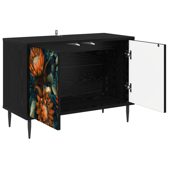 Cabinet TV LOCHEM 69 x 33 x 50,5 cm Stejar Negru Lemn prelucrat WALTI