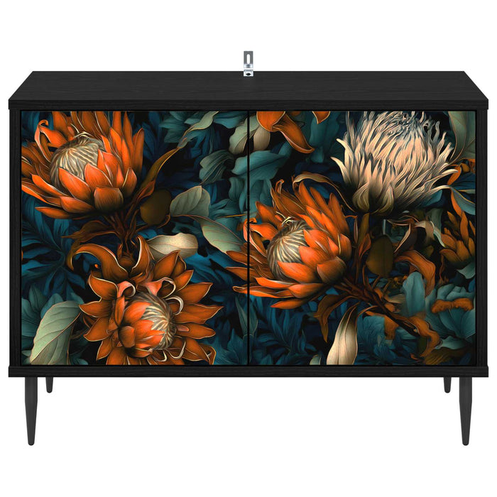 Cabinet TV LOCHEM 69 x 33 x 50,5 cm Stejar Negru Lemn prelucrat WALTI