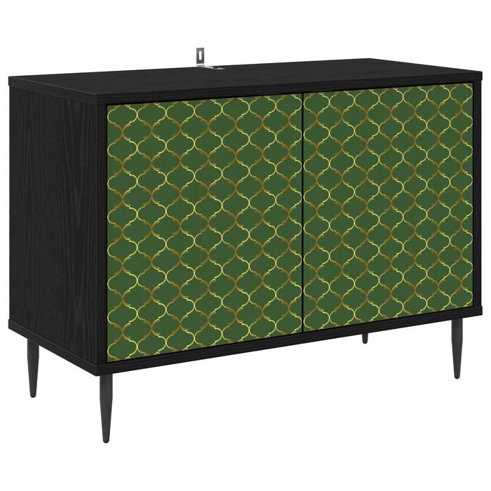 Cabinet TV GELEEN 69 x 33 x 50,5 cm Stejar Negru Lemn prelucrat WALTI