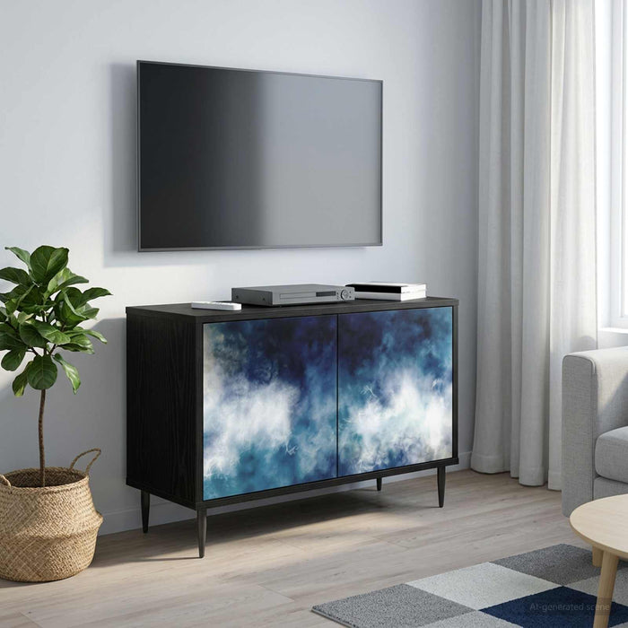Cabinet TV RAALTE 69 x 33 x 50,5 cm Stejar Negru Lemn prelucrat - WALTI WALTI